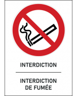 Panneau  Interdiction de fumée