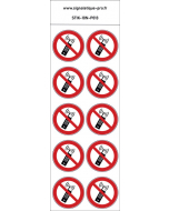 Panneau Interdiction d'activer des téléphones mobiles 10N