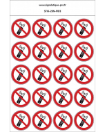 Panneau Interdiction d'activer des téléphones mobiles 20N