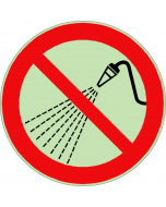 Panneau interdit d'asperger avec de l'eau photoluminescent