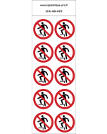 Panneau Interdiction de marcher sur la surface 10N