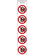 Panneau Interdiction d'utiliser l'ascenseur en cas d'incendie 5N