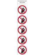 Autocollants Chaussures à picots métalliques interdites 5N