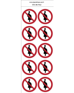 Autocollants Femmes enceintes non autorisées - P042 norme iso 7010 – par Lot de 10