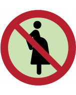  Panneau  Femmes enceintes non autorisées photoluminescent