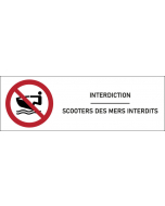 Signalétique Scooters des mers interdits 