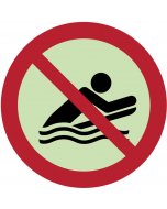 Panneau Pratique du bodyboard interdite photoluminescent