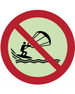  Panneau Pratique du kitesurf interdite photoluminescent