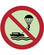  Panneau  Pratique du parachute ascensionnel interdite photoluminescent