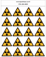 Panneau Matières radioactives ou radiations ionisantes 20N