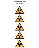 Panneau Matières radioactives ou radiations ionisantes 5N
