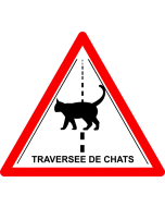  Pictogramme Attention traversée de chats