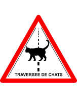  Pictogramme Attention traversée de chats