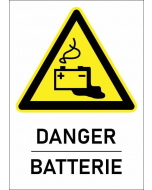 Panneau Danger batterie format A