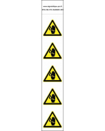 Panneau Autocollants Danger électrocution des mains – 5N