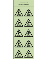 Panneau Autocollants photoluminescents Danger de mort par électrocution – 10Ph