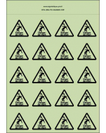 Panneau Autocollants photoluminescents Danger de mort par électrocution – 20Ph
