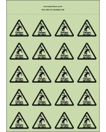 Panneau Autocollants photoluminescents Danger de mort par électrocution – 20Ph
