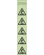 Panneau Autocollants photoluminescents Danger de mort par électrocution – 5Ph