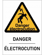 Panneau Danger électrocution format A

