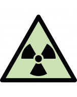  Panneau de danger matières radioactives ou radiations ionisantes photoluminescent