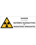 Signalétique danger matières radioactives ou radiations ionisantes 