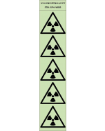 Autocollants photoluminescents Matières radioactives ou radiations ionisantes  5Ph