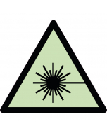 Panneau de danger rayonnement laser photoluminescent