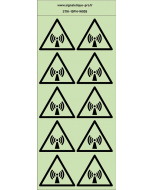 Autocollants photoluminescents Radiations-non-ionisantes 10Ph