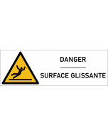 Signalétique danger surface glissante