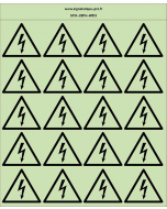 Autocollants photoluminescents Électricité 20Ph