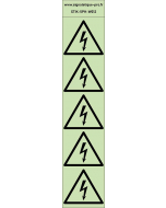 Autocollants photoluminescents Électricité 5Ph