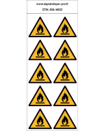 Panneau Matières inflammables – 10N