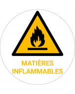 Panneau pictogramme Matières inflammables