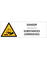 Signalétique danger substances corrosives