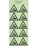 Autocollants photoluminescents Substances corrosive 10Ph