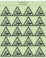 Autocollants photoluminescents Substances corrosives 20Ph
