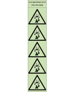 Autocollants photoluminescents Chute d'objets 5Ph