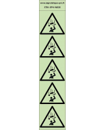 Autocollants photoluminescents Chute d'objets 5Ph