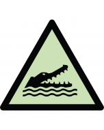 Panneau de danger crocodiles, alligators ou caïmans photoluminescent