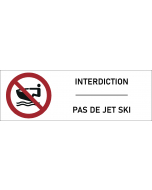 Signalétique interdiction de jet ski 