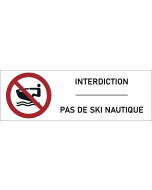 Signalétique interdiction de ski nautique