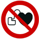 Interdit aux personnes porteuses d’un stimulateur cardiaque