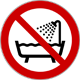 Ne pas utiliser ce dispositif dans une baignoire, une douche ou dans un réservoir rempli d'eau