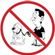 Pictogramme Interdiction de promener son chien