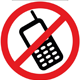 Pictogramme Interdiction d' utiliser son mobile dans l’ établissement