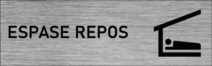 Plaque de porte Espace repos