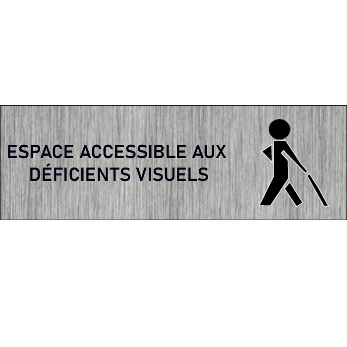 Plaque de porte Espace accessible aux déficients visuels
