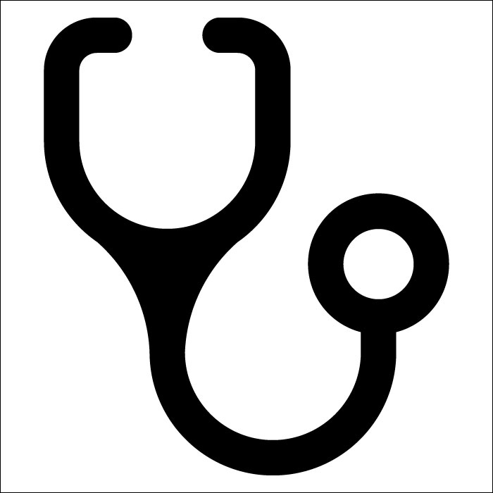 Plaque de porte carrée Médecin
