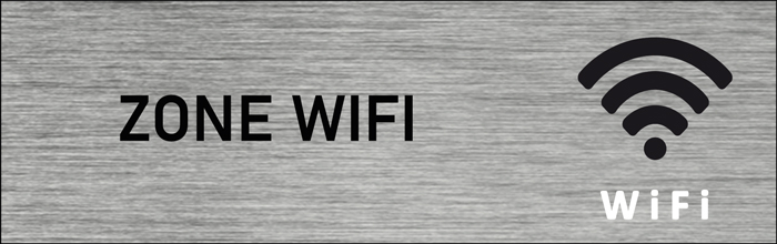 Plaque de porte Zone Wifi